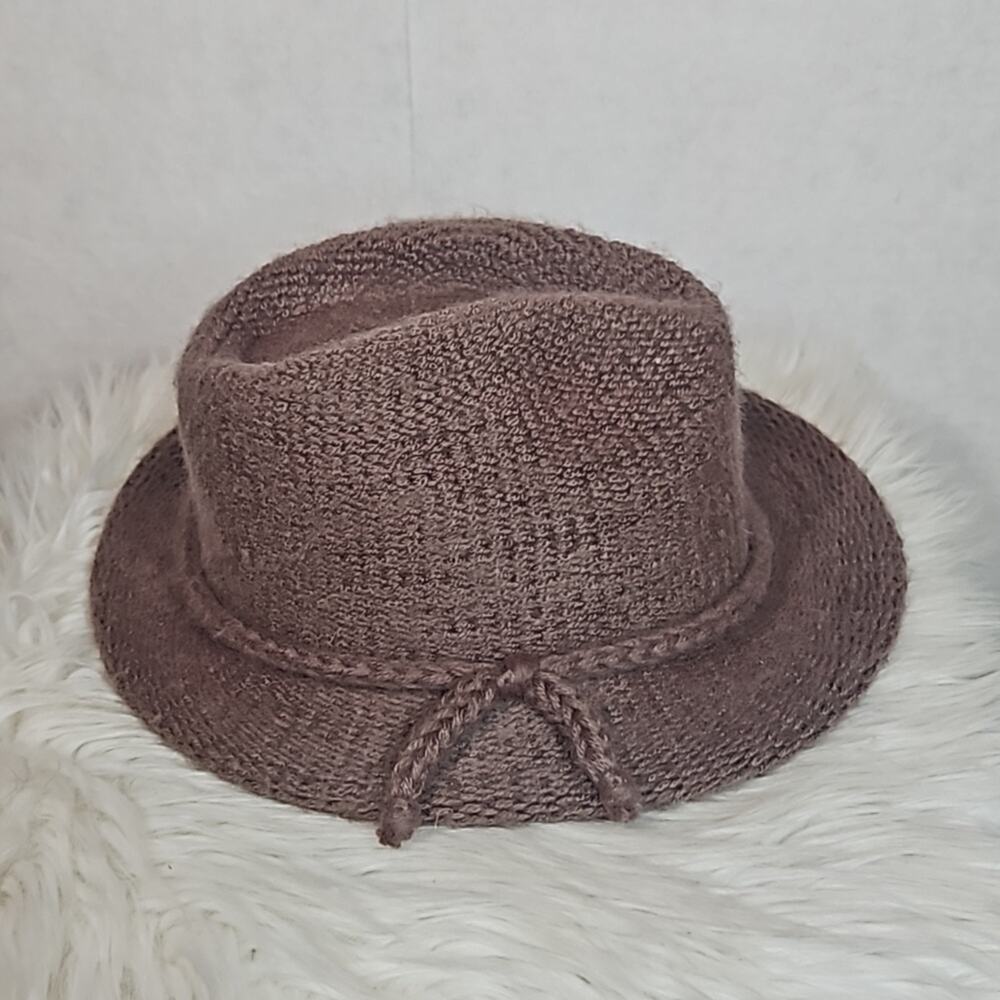 Vintage 1970s Dario of Italy Brown Woven Cloche Hat Boho Retro Fedora